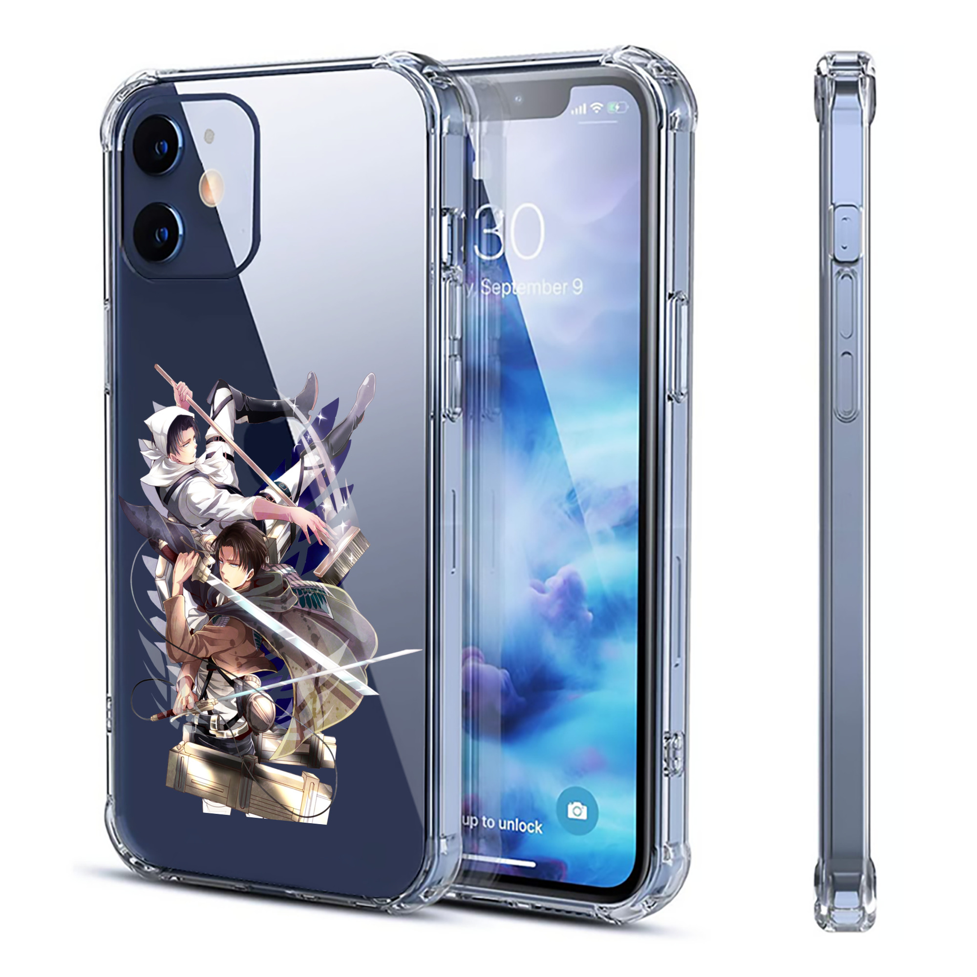 （画像用） 進撃の巨人 リヴァイ·アッカーマン Attack on Titan Levi Ackerman 【iPhone 12シリーズ対応】透明スマホケース（クリアソフトケース）